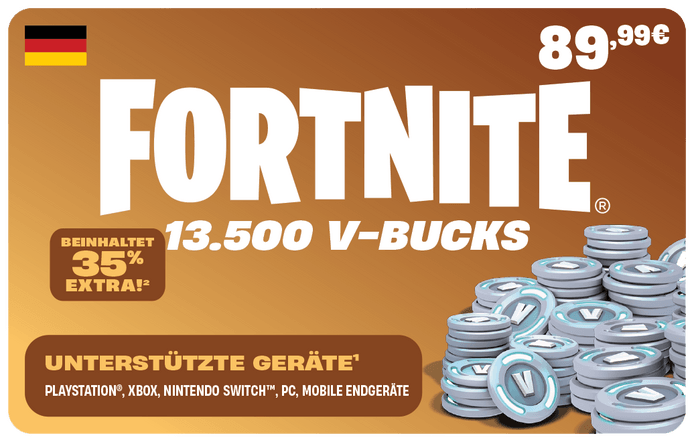 Fortnite 13500 V-Bucks 89.99