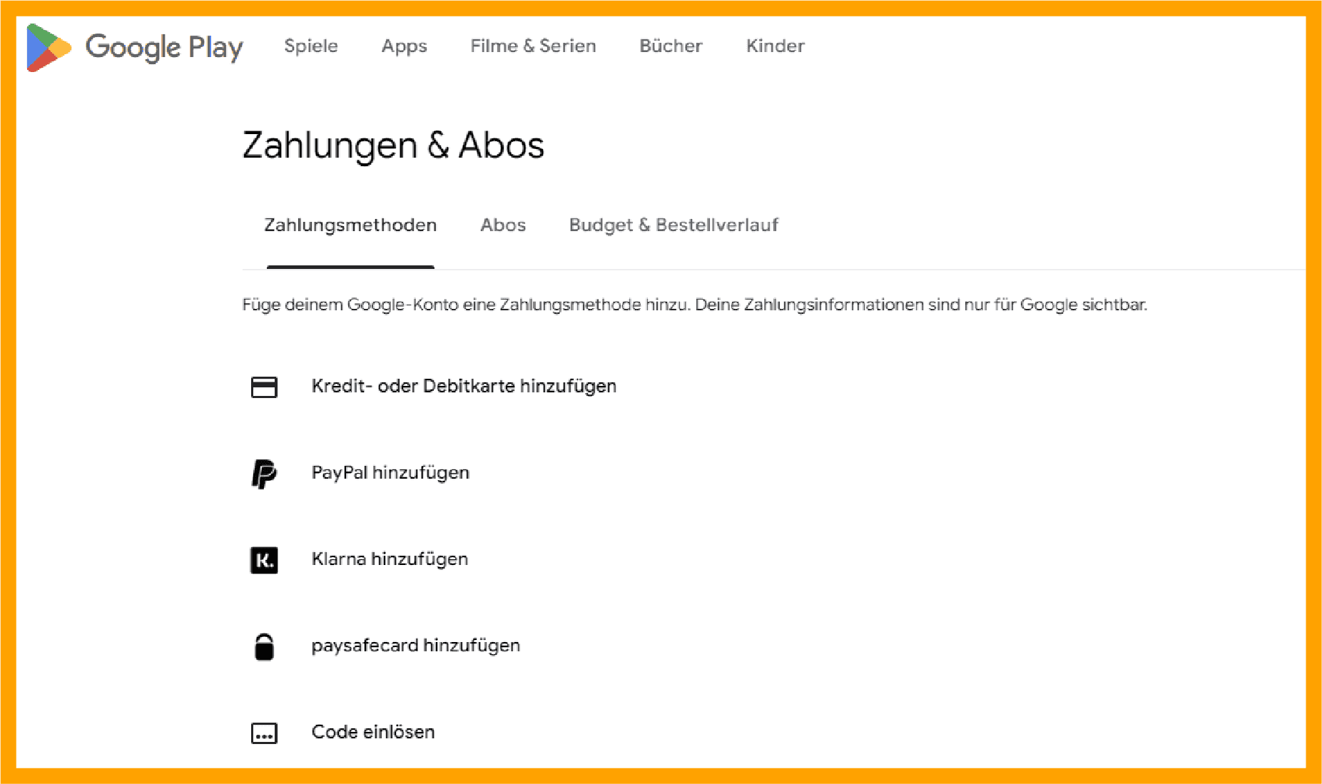 Zahlungen & Abos